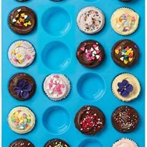Molde de Silicona Muffin para Cupcakes Hornear Mini Muffins y Magdalenas, Antiadherente, sin BPA