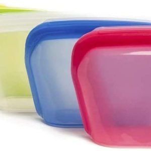 Pack de 5 Bolsas de Silicón Reutilizables para Alimentos, Sellado Hermético, Antiderrames, Libres de BPA, Ecológicas, Seguras para Congelador y Microondas