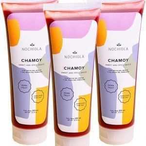 Nochiola Salsa Chamoy sin azúcar con Monk Fruit y Sal Rosa del Himalaya 300ml (3 piezas)