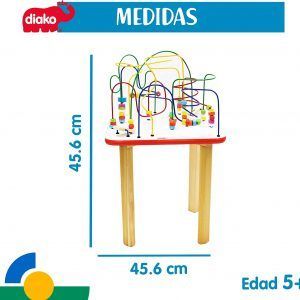 Mesa DE ALAMBRES Chica | Juguetes para niños - Juegos didácticos - Piezas de Madera | Motricidad Fina y asociación de Figuras