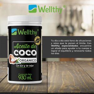 Aceite de coco ORGÁNICO 930ml, sin sabor y sin olor, primer prensado en frio, certificado orgánico nacional e internacional.
