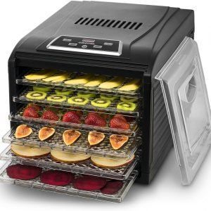 Gourmia GFD1650 Máquina deshidratadora eléctrica de alimentos ultima  intervención de BPA, negro