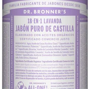 Dr. Bronner's | Jabón de castilla orgánico líquido multiusos, ideal para todo el cuerpo, 100% biodegradable - aromatizado con aceite esencial relajante de Lavanda 946 ml