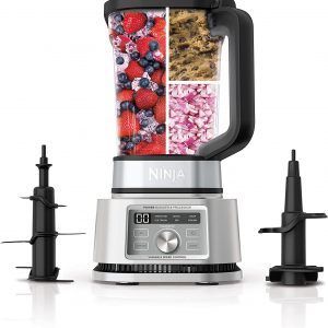 Ninja - Foodi SS201 Potente licuadora y procesador de alimentos, licuadora de triturado 3 en 1, mezclador de masa, 1400WP, smartTORQUE, 6 programas predeterminados Auto-iQ