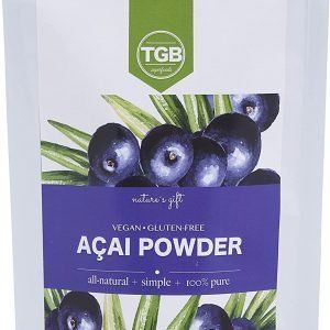 TGB Acai en Polvo sin Azúcar añadida. Natural, Vegan, Gluten Free, 100g