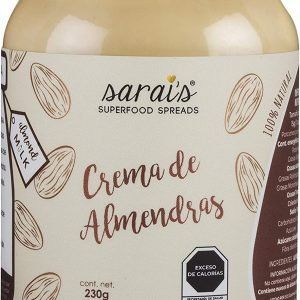 Crema de Almendra, vegana, sin azúcar, artesanal, libre de gluten