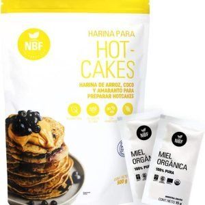 Harina Para Hot Cakes Sin Gluten 500g, vegano, orgánico, ideal prepara desayunos saludables