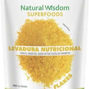 Natural Wisdom Levadura Nutricional Hojuelas 150gr Sabor Queso | Sin Sal | Aporta Vitaminas Proteína Sin Gluten Vegano Orgánico | Nutritional Yeast Flakes