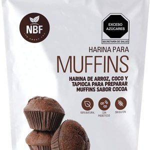 Harina Para Muffins (cocoa) Sin Gluten 500g NBF , vegana, sin gluten, sustituto de harina para postres ideal para celiacos.