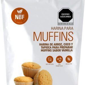 Harina Para Muffins (Vainilla) Sin Gluten 500g NBF , vegana, sin gluten, sustituto de harina para postres ideal para celiacos.…