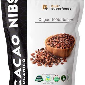 Cacao Nibs 100% Orgánico | Contiene 250 g | Chocolate Premium 100% Natural | Chocolate Amargo sin Azúcar