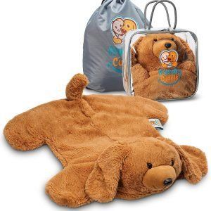FRIENDLY CUDDLE Almohadilla de regazo con peso para niños de 5 libras. Animales de peluche con peso sensorial. Manta para regazo para niños pequeños y adultos con trastorno de procesamiento sensorial. Perfecta para el aula, viajes en casa y oficina.