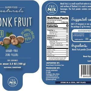 MONK FRUIT 100% PURO - Fruta del Monje en polvo Sin eritritol - Apto diabéticos