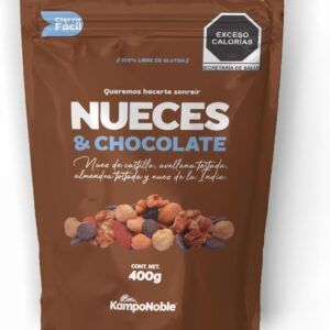 Premium Trail Mix NUECES & CHOCOLATE 400g | Chispas de Chocolate 70% Cacao | Avellana tostada, Nuez de Castilla, Almendra tostada, Nuez de la India...